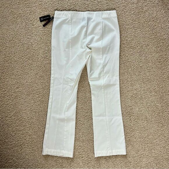 INC INTERNATIONAL CONCEPTS NWT Flat Front Boot Cut Pant Front Seam White Size 14 - Picture 4 of 8